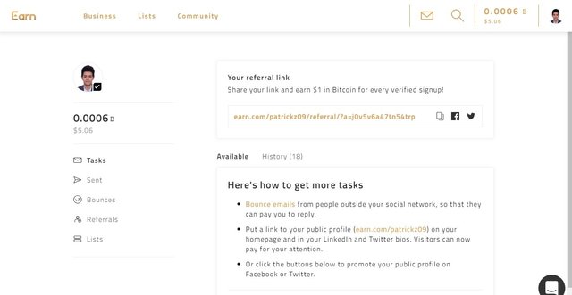 Earn Com Earn Bitcoins By Doing A Simple Task Steemit - 